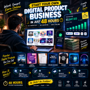 Launch Your Digital Product Business in 48 Hours – Complete Startup Guide PDF